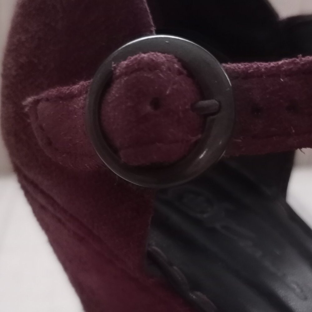 'Born Crown' Burgundy Suede T Bar Platform Size 7.5 EUC - Picture 8 of 15